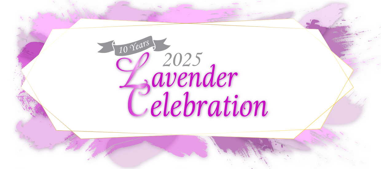 text that reads tenth year lavender celebration 2025