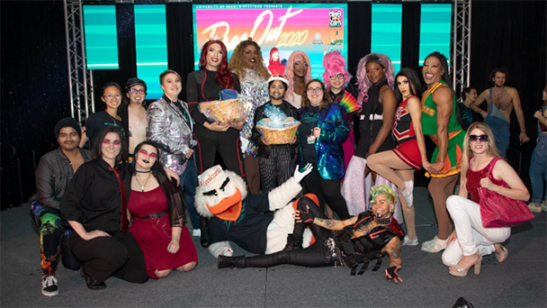 SpectrUM members at Drag Out, their signature drag show event
